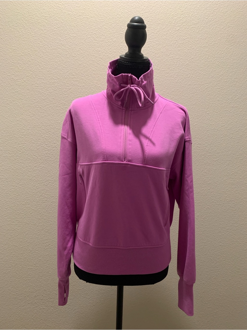 BUNDLE Old Navy Women's Half-Zip Hoodie Sweatshirt in Cream and Pink (Size S) - Picture 5 of 7